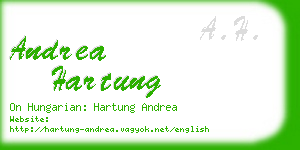 andrea hartung business card